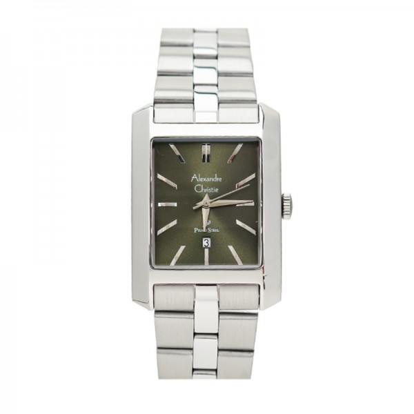 Alexandre Christie AC 1022 Silver Green Steel Lady MDBSSGN